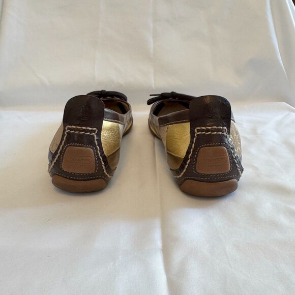 Coach Women's 'Jenilee' Mosaic Color Block Metallic Ballet Falts Size 8.5 - Picture 9 of 11